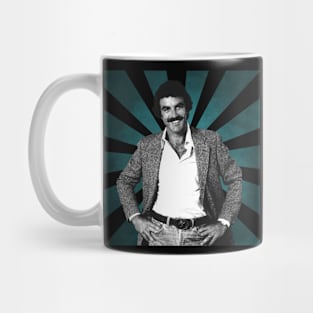 Tom Selleck II Retro Pixel II 70s Mug